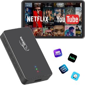 Wireless CarPlay Adapter Netflix, YouTube, Disney+, hulu, and More Stream Media Play, 3 in 1 Upgrade Online Apple CarPlay Video Streaming for Cars with Wired CarPlay from 2015