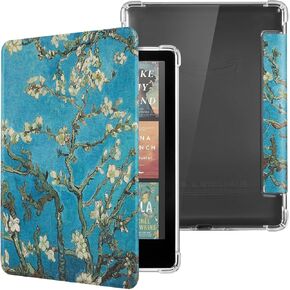 SCSVPN Clear Case for 7'' Kindle Paperwhite 12th Generation & Kindle Colorsoft Signature Edition (2024 Release) - Ultra Slim PU Leather Soft Flexible Transparent TPU Back Cover with Auto Sleep/Wake