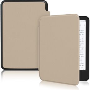 MOROCK Slim Case for 6" Kindle Paperwhite(10th Generation, 2018 Release), Premium PU Leather Cover with Auto Wake/Sleep for Amazon Kindle Paperwhite E-Reader(Model No. PQ94WIF), Khaki Leopard Print