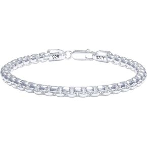 Nometo 925 فضة حبل سلسلة سوار 3mm4mm5mm الذهب/الفضة سوار للرجال النساء الفضة سوار 6.5-9 بوصة