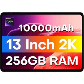 TECLAST T65Max Tablet, 13" Android Tablet with 256GB ROM, Helio G99 Octa-core Gaming Tablet, Android 14 tableta, 10000mAh/18W Fast Charge, 13 inch Large Tablets with Widevine L1, 2.4G/5G WiFi, 8+13MP