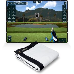 Golf Impact Screen - White Projector Screen for Golf Simulator for Home, Heavy Duty and Durable Display Screen, Golf Simulator Screen, HD Projector Screen for Golf Practice