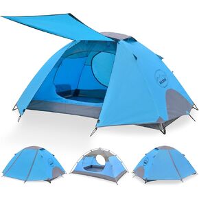 KAZOO Waterproof Backpacking Tent 2/3 Person Lightweight Camping Tents 2/3 People Hiking Tents Aluminum Frame Double Layer