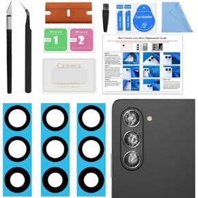 3 Pack for Galaxy Z Fold 5 Back Rear Camera Lens Glass Replacement, Back Camera Lens with Premium Lens Protector Compatible with Galaxy Z Fold 5, Included Instruction Manual, Toolkit