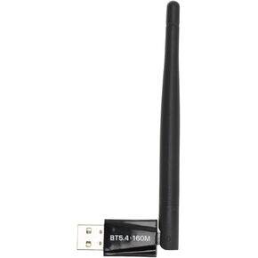Zunate USB Bluetooth 5.4 Adapter for PC, 160m Long Range USB Bluetooth Dongle, Cordless Transfer with Rotatable Antenna for Mouse Keyboard Headphones Speakers, Desktop, Laptop