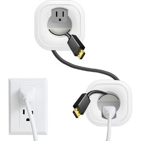 in-Wall Cable Management kit, Cord Hiding for Wall, Hide TV Wires When Mounting A TV, Includes Power & Low Voltage Cable Management, Includes Hole Saw Drill Attachment for Easy Install