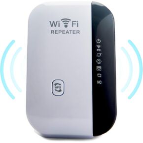 Long Range Dual Band WiFi Extender Signal Booster - 300Mbps Internet Extender WiFi Booster for Homes and Offices Up to 5000 Sq. Ft., Easy Set Up WiFi Repeater, Supports Multiple Devices
