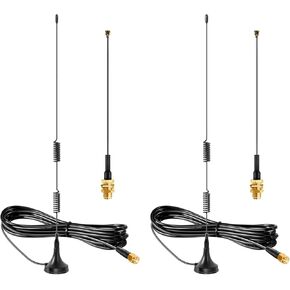 Meshtastic Long Range 915MHz Lora Magnetic Base Antenna with SMA Male for ESP32 LoRa V3 Development Board 915MHz LoRa Module with 10cm IPEX Extension Cable (2 Sets), Slinkdsco ﻿