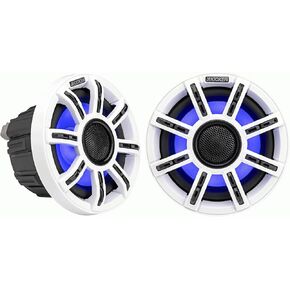 KICKER 51MSC654 - MSC 6.5-Inch Premium Marine 4-Ohm LED Coaxial System, Pair