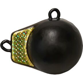 Extreme Max 3006.6964 Coated Ball-with-Fin Downrigger Weight - 15 lbs. with Gold Flash