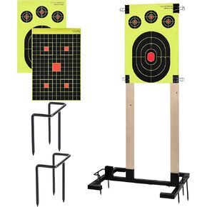 GADFISH Adjustable Shooting Target Stand Base, Heavy Duty Shooting Target Base Set for Outdoor Paper Shooting Targets Cardboard - USPSA/IPSC - IDPA Practice - 1 Pack (Wooden Stakes Not Included)