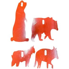 Champion Range and Target Impact Steel 4-Pack Animal Targets for Range and Practice Shooting Made for LR22