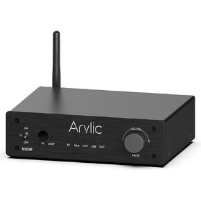 arylic B50SE Bluetooth 5.1 استقبال ستيريو 2.1 القنوات Mini Class D مكبر صوت متكامل مكبر صوت 50W × 2 ، مستقر وبعد ، GO Control Application و Easy Control Eq