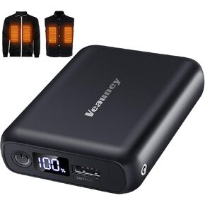 18400mAh Heated Vest Battery Pack Compatible with ORORO and Venustas, 7.4V Battery Pack for Heated Vest, with LED Display Portable Power Bank for Heated Vest, Jacket, Pant(No for 5V Heated Device)