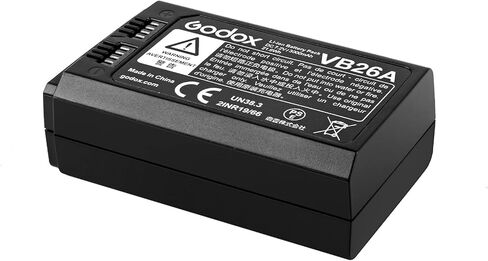 بطارية Godox V1 ، Godox VB26 Li-ion بطارية مع شاحن Godox VC26 لـ V1-S V1-C V1-N V1-F V1-O Flash in Kuwait