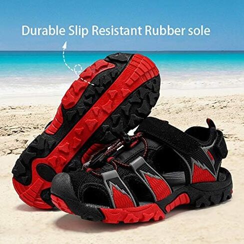 JMFCHI Boys Girls Sports Sandals Summer Kids Closed Toe Outdoor Sandals Athletic Water Shoes Sandals Child Pool Beach Sandals Quick Drying Slip Resistant in Kuwait