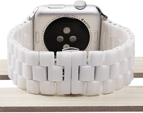 Compatible for Apple Watch Band 49mm 46mm 45mm 44mm 42mm Ceramic, Stainless Steel Butterfly Buckle Wristband Replacement Band for Apple Watch Ultra 2/Ultra/Series 10/9/8/7/6/5/4/3/2/1/SE in Saudi Arabia