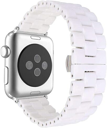 Compatible for Apple Watch Band 49mm 46mm 45mm 44mm 42mm Ceramic, Stainless Steel Butterfly Buckle Wristband Replacement Band for Apple Watch Ultra 2/Ultra/Series 10/9/8/7/6/5/4/3/2/1/SE in Saudi Arabia
