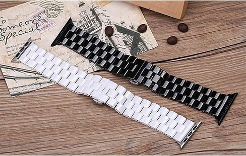 Compatible for Apple Watch Band 49mm 46mm 45mm 44mm 42mm Ceramic, Stainless Steel Butterfly Buckle Wristband Replacement Band for Apple Watch Ultra 2/Ultra/Series 10/9/8/7/6/5/4/3/2/1/SE in Saudi Arabia
