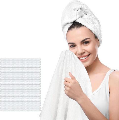 50 PCS Premium يمكن التخلص من مناشف الجسم ، مناشف حمام متينة القابلة للتصرف ، مناشف قابلة للتصرف من أجل التخييم في التخييم في الهواء الطلق صالون تجميل في الهواء الطلق 30x14inch in Kuwait