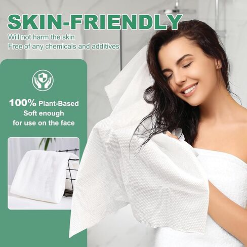 50 PCS Premium يمكن التخلص من مناشف الجسم ، مناشف حمام متينة القابلة للتصرف ، مناشف قابلة للتصرف من أجل التخييم في التخييم في الهواء الطلق صالون تجميل في الهواء الطلق 30x14inch in Kuwait
