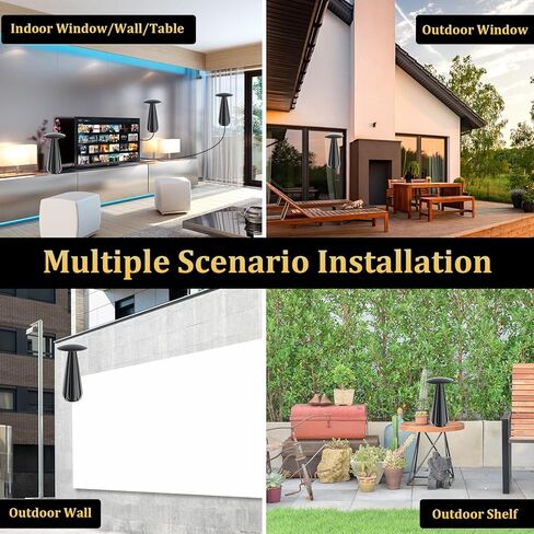 2025 هوائي تلفزيون داخلي تم ترقيته ، وهو هوائي تلفزيون ذكي 1600+ ميل للمسافة للقنوات المحلية ، هوائي تلفزيوني رقمي داخلي/خارجي لـ HDTV مع مكبر الصوت-دعم 4K 1080p جميع أجهزة التلفزيون-38 قدمًا كابل Coax in Kuwait