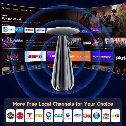 2025 هوائي تلفزيون داخلي تم ترقيته ، وهو هوائي تلفزيون ذكي 1600+ ميل للمسافة للقنوات المحلية ، هوائي تلفزيوني رقمي داخلي/خارجي لـ HDTV مع مكبر الصوت-دعم 4K 1080p جميع أجهزة التلفزيون-38 قدمًا كابل Coax in Kuwait