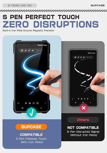 علبة Sups for Samsung Galaxy S25 Ultra مع حامل تغطية الكاميرا (UBMAG XT) ، [قلم صديق] [متوافق مع Magsafe] in Kuwait
