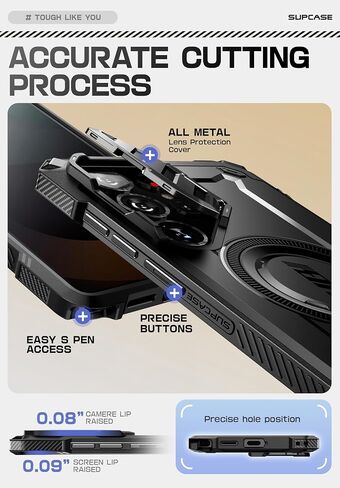 علبة Sups for Samsung Galaxy S25 Ultra مع حامل تغطية الكاميرا (UBMAG XT) ، [قلم صديق] [متوافق مع Magsafe] in Kuwait