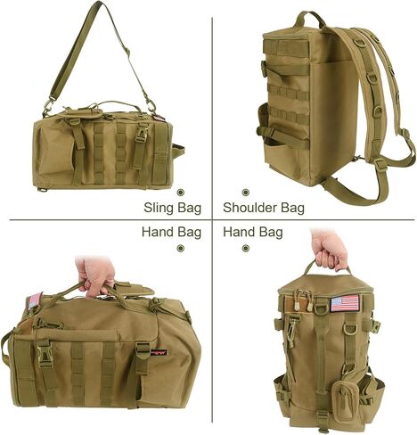 حقيبة معالجة حقيبة ظهر صيد ، حقيبة ظهر لصيد الأسماك مع حاملي القضبان تخزين كبير في صيد الظهر حقيبة ظهر ، حقيبة قضبان الصيد لحمل معدات الصيد والمعدات in Kuwait