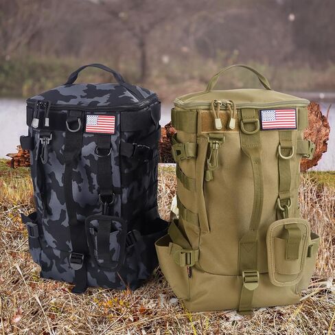 حقيبة معالجة حقيبة ظهر صيد ، حقيبة ظهر لصيد الأسماك مع حاملي القضبان تخزين كبير في صيد الظهر حقيبة ظهر ، حقيبة قضبان الصيد لحمل معدات الصيد والمعدات in Kuwait