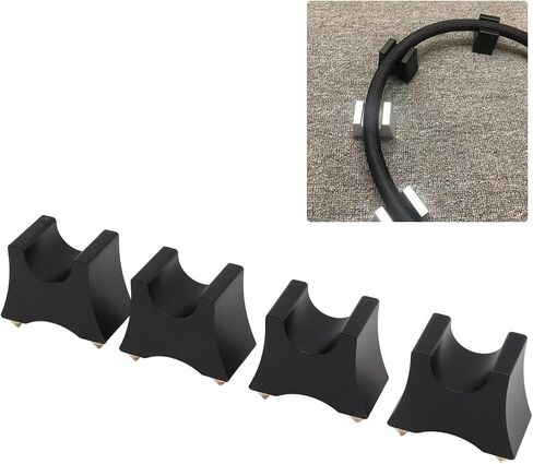 ASHATA 4Pcs HIFI Speaker Cables Isolation Stand, Aluminum Speaker Isolation Feet, Speaker Power Cables Shock Mount, HiFi Cable Spike Stand for Subwoofer CD DVD Amplifier Turntable in Saudi Arabia