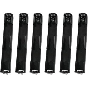 LQ Industrial 6PCS Black 4 Cell Battery Compartment Rectangular Back-to-Back Battery Holder Battery Holder Standard Snap Connector for Electronic DIY Power Lighting Power Supply Remote Controller