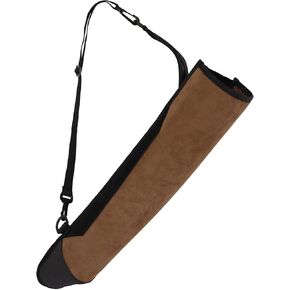 Konelia Archery Back Leather Arrow Quiver Arrow Holder Shoulder Hanged Target Shooting Quiver for Arrows with Front Pockets