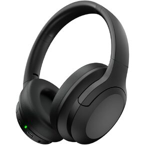Active Noise Cancelling Headphones, Wireless Over Ear Bluetooth Headphones,100H Play Time Bluetooth Headphones with Microphone,Lightweight and Foldable Comfortable Deep Bass for Work/Gym Black