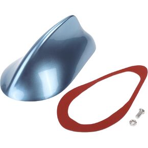 1 Pcs Universal Shark Fin Antenna Cover Signal Roof Aerial for Car SUV Truck Offroad ABS Material with Adhesive Base Iceland Blue