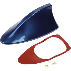 1 Pcs Universal Shark Fin Antenna Cover Signal Roof Aerial for Car SUV Truck Offroad ABS Material with Adhesive Base Dark Blue