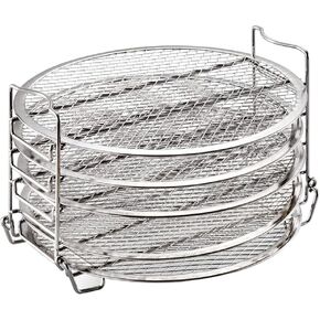 PRETYZOOM 5 Layers Dehydrator Rack for 6.5/8 Quarts Air Fryer, Stainless Steel Air Fryer Rack Dehydrator Stand, Air Fryer Accessories (8.5'')