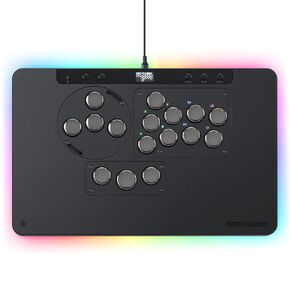 Haute42 Leverless Controller for Arcade Gaming: X1 Low Profile - Three Removable Modules - Extra Large Form Factor - Custom RGB & Ambient Backlight - Tournament Lock Switch Controller for PC/PS4/PS3/Switch/Xbox