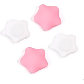 DLseego Thumb Grips Caps Design for Switch/Switch OLED/Switch Lite Console, Soft Silicone Joycon Analog Controller Protective Anti-Slip Covers 4PCS Button Joy Con Joystick Cap Lollipop - Yellow White