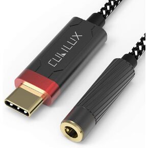 Cubilux HiFi USB C Headphone Amplifier with ESS9118EC DAC, USB C to 3.5mm Audio Adapter for iPhone 15+/15, iPhone 15 Pro Max, iPhone 16/16Pro, Samsung S24/S23/S22 Tab S9/S8/S7, Pixel 8/7/6 Pro More