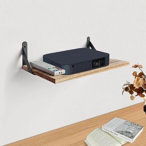 Projector Wall Shelf Wall Mount Floating Shelf Router Shelf Rustic Wooden Floating Shelf, Projector Rack Holder Projector Mount Shelf for Wall, Projector Holder Stand Floating Shelf Under TV