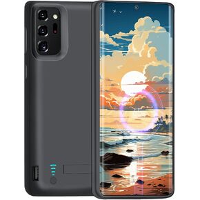 [New Battery Case for Samsung Galaxy Note 20 Ultra 5G, 6000mAh Rechargeable Extended Battery Charging Charger Case, Add 100% Extra Juice (6.9 Inches) Black
