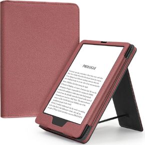 Slim Case for 7"/6.8" Kindle Paperwhite with Hand Strap(12th/11th Generation 2024/2021) and Kindle Colorsoft Signature Edition,Stand Cover and Card Slot,Premium PU Sleeve with Auto Wake/Sleep,Black