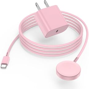 Cabepow for Apple Watch Charger USB C 5W Fast Magnetic iWatch Charging Cable 3FT with 20W USB C Wall Charger Block for Apple Watch Ultra 2/Ultra/SE/Series 10/Series 9/Series 8/7/6/5/4/3/2/1-Pink