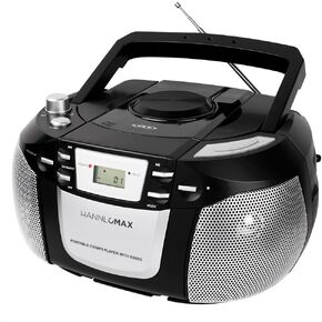 HANNLOMAX HX-331CD Portable CD/MP3 Player, AM/FM Radio, LCD Display, Headphone Jack, AC/DC Dual Power Source.