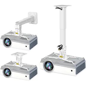 2-Be-Best Drop Ceiling Projector Mount Heavy Duty Projector Mount Max Loading 45 lbs / 20 kg 16-24 in / 40-60 cm Projector Ceiling Mount Adjustable Projector Wall Mount White Upgraded
