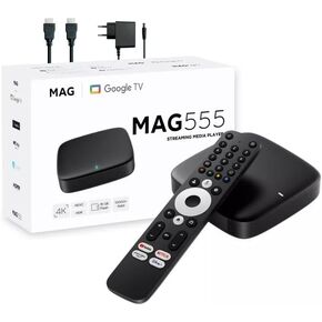*New* 2025 MAG 555 4K Streaming Media Player with Google TV, 4K HDR at 60 Frames per Second and Dolby Digital™ 8-Channel Sound