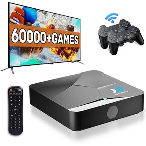 Bearway Super Console X2 Retro Video Game Somevels 60،000+ Game 60+ Emulators 2 Systems in 1/Games/TV Audio 4K HD Output مع 2 وحدات تحكم متعددة (256 جم) in Kuwait