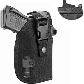 Depring Molle Tactical Belt Holster for Handguns with Light Laser Optic Attachment Universal Adjustable Outside The Waistband Holster
